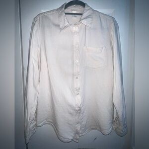 H&M Small linen blend button down top